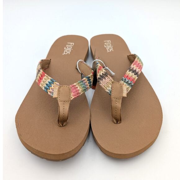 Flojos Juno Waeve Sandals Raffia Strap Multicolor Womens Size US10 - Picture 10 of 10